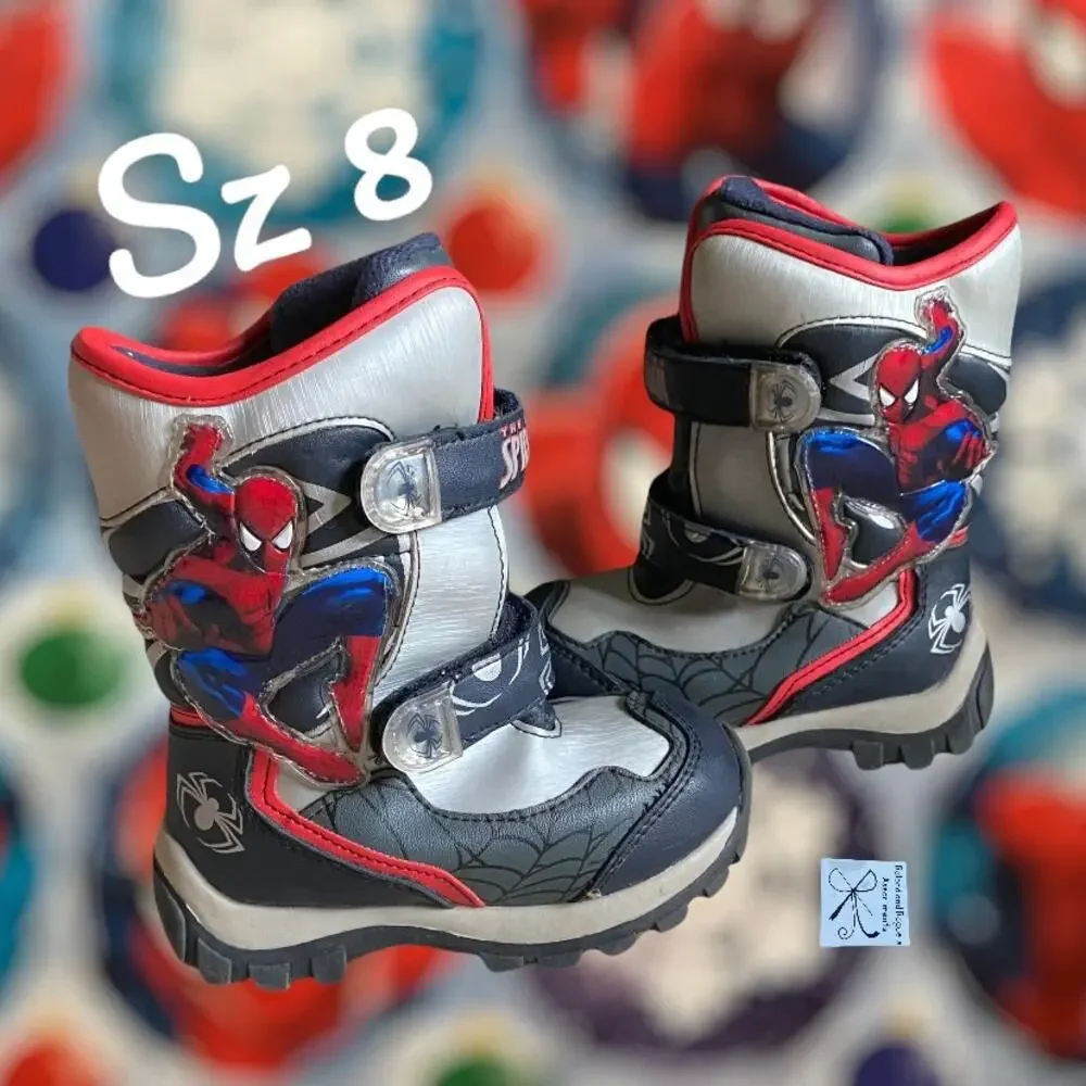 Marvel The Amazing Spider-man 2007 Boots Kids Sz 8